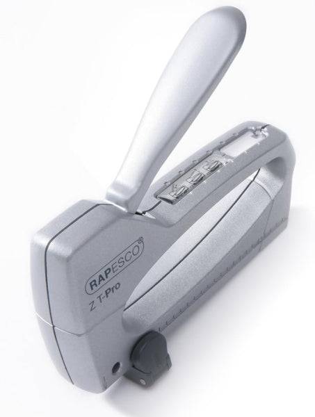 Rapesco Z T-Pro Spillatrice/Cucitrice - Per Punti Metallici 53/6-8mm - Blocco Comando - Indicatore Livello Punti Metallici - Colore Argento