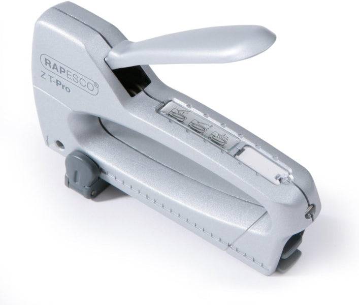 Rapesco Z T-Pro Spillatrice/Cucitrice - Per Punti Metallici 53/6-8mm - Blocco Comando - Indicatore Livello Punti Metallici - Colore Argento