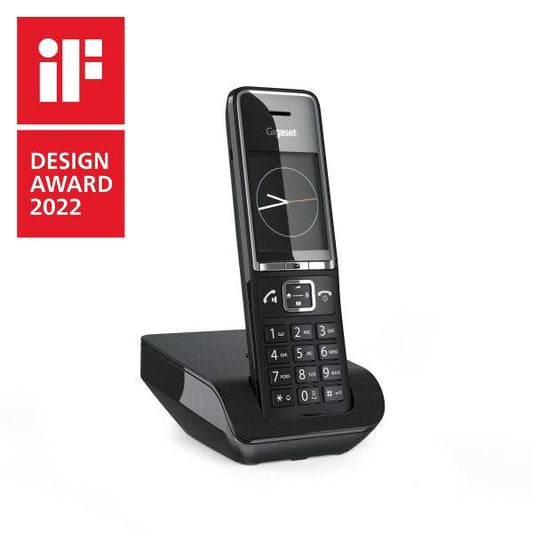 Gigaset Comfort 550 Telefono Cordless Dect - Identificatore di Chiamate - Vivavoce - Controllo Volume - Nero