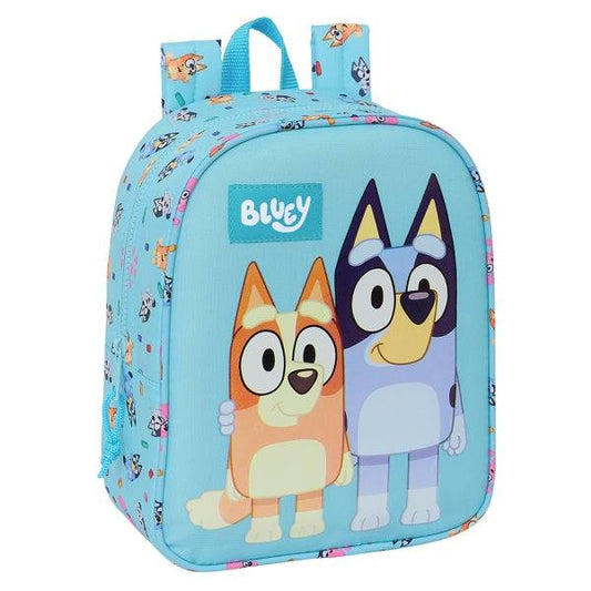Safta Bluey Zaino Asilo - Adattabile a Carrello - Manico - 22x27x10cm - Colore Blu Chiaro