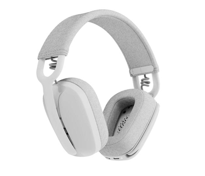 Logitech Zone Vibe 100 Auriculares Inalambricos - Bluetooth 5.2 - Alcance 30 metros - 2 Microfonos - Colore Bianco Crudo