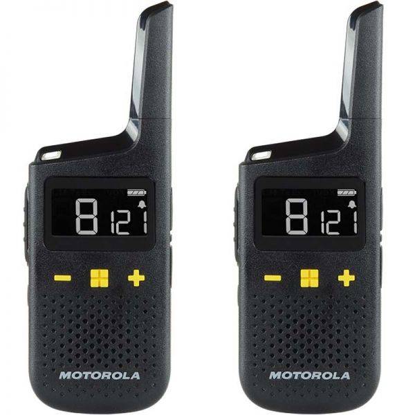 Motorola XT185 Set 2 Ricetrasmettitori - 16 Canali PMR446 + 121 Codici - Portata fino a 8km - Autonomia fino a 24h