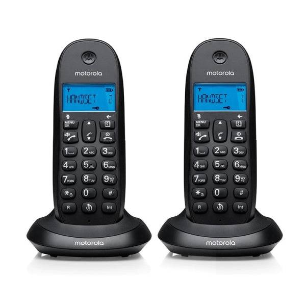 Motorola C1002L Telefono Cordless Dect + 1 Supplementare - Identificatore di Chiamata - Vivavoce