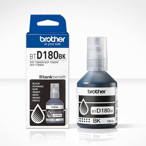 Brother BTD180BK Nero Bottiglia d'Inchiostro Originale - BTD180BK