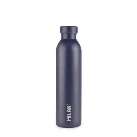 Milan Coleccion 430 Bottiglia Termica 0.59L - Doppia Parete Acciaio Inossidabile - Liquidi Caldi fino a 12h, Freddi fino a 24h - Colore Blu Marino