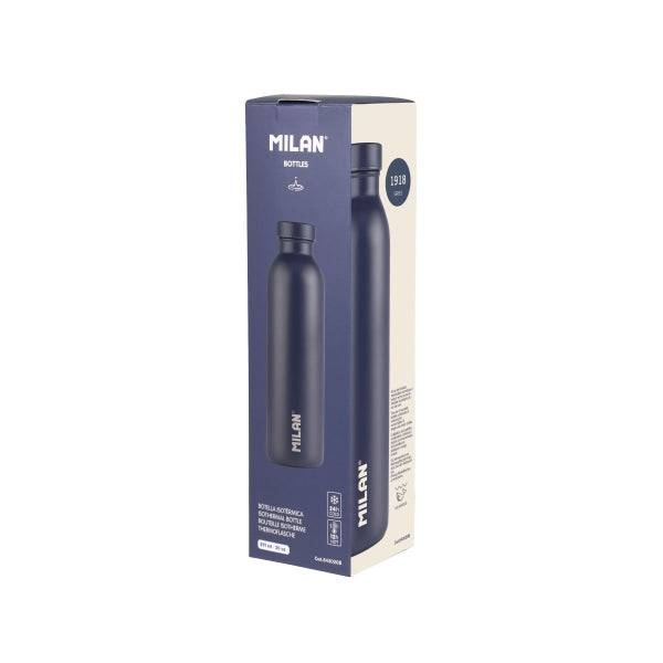 Milan Coleccion 430 Bottiglia Termica 0.59L - Doppia Parete Acciaio Inossidabile - Liquidi Caldi fino a 12h, Freddi fino a 24h - Colore Blu Marino