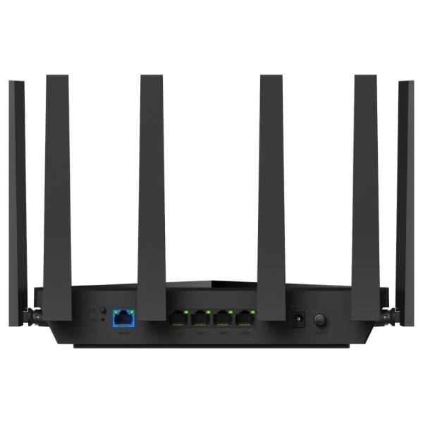 Cudy Router WiFi 7 2.5G Dual Band BE6500 - Velocità fino a 1000Mbps - 4 Porte - 6 Antenne Fisse 5dBi - Tecnologia MU-MIMO - Colore Nero