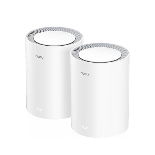 Cudy Confezione da 2 Sistemas WiFi Mesh 7 Gigabit Dual Band BE3600 - Velocidad hasta 1000Mbps - 3 Puertos - Antenas Internas - Colore Bianco