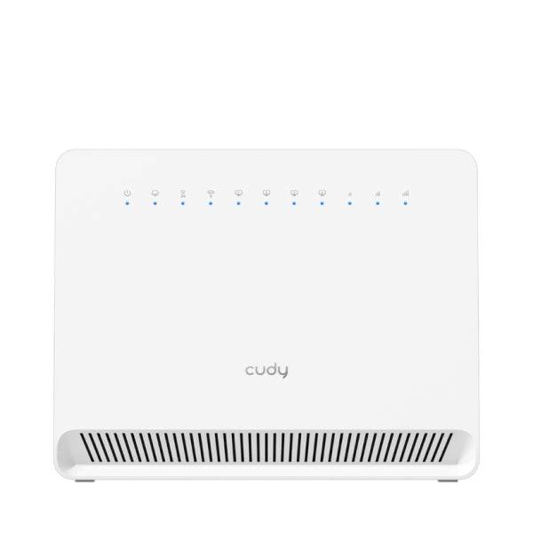 Cudy Router Gigabit WiFi 4G LTE Cat 6 AC1200 - Velocità fino a 1000Mbps - 4 Porte - Antenne Interne - 1 Slot Nano SIM - Cat 6 - Bianco