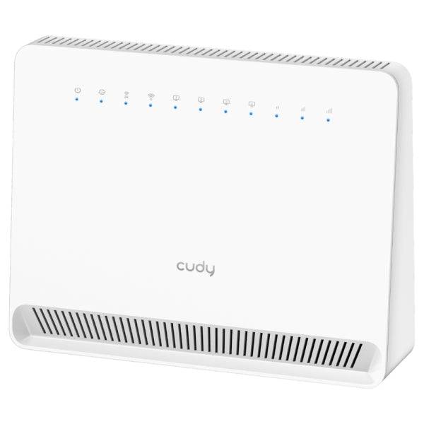 Cudy Router Gigabit WiFi 4G LTE Cat 6 AC1200 - Velocità fino a 1000Mbps - 4 Porte - Antenne Interne - 1 Slot Nano SIM - Cat 6 - Bianco