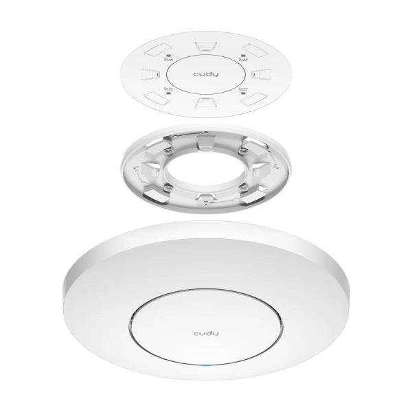 Cudy Punto de Acceso WiFi 6 Dual Band AX3000 - Velocidad hasta 2500Mbps - 1 Puerto - Montaje en Techo - Colore Bianco