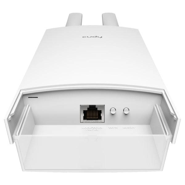 Cudy Punto di Accesso Esterno WiFi 6 Gigabit AX3000 - Velocità fino a 1000Mbps - 1 Porta - 2 Antenne Rimovibili - Resistenza all'Acqua IP65 - Colore Bianco