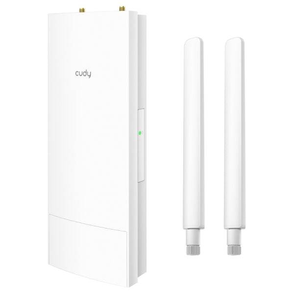 Cudy Punto di Accesso Esterno WiFi 6 Gigabit AX3000 - Velocità fino a 1000Mbps - 1 Porta - 2 Antenne Rimovibili - Resistenza all'Acqua IP65 - Colore Bianco