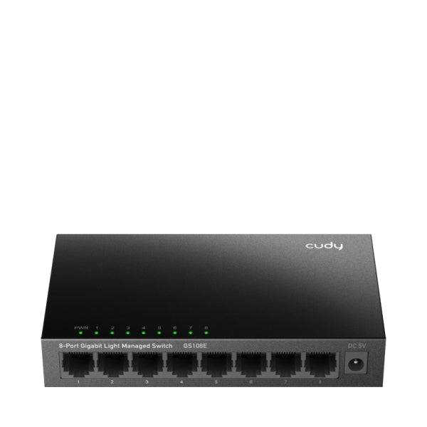 Cudy Switch Gigabit 8 Porte - Amministrazione Facile - Velocità fino a 1000Mbps - Plug and Play - Chassis Metallo - Risparmio Energetico - Colore Nero