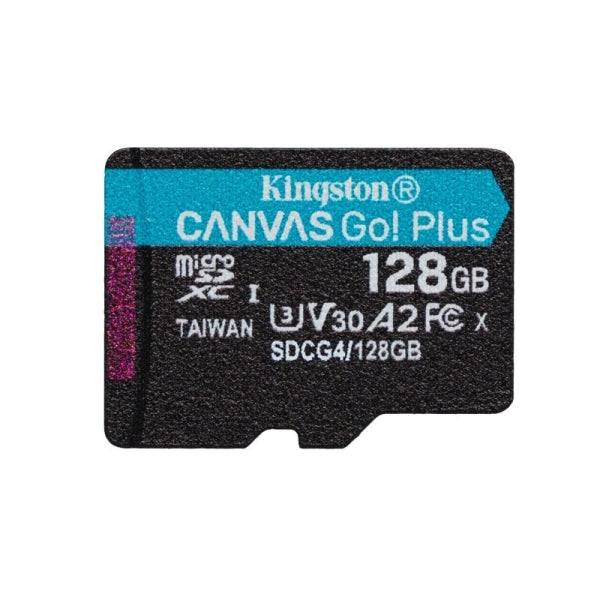 Kingston Scheda Micro SDXC 128GB UHS-I U3 V30 Classe 10 200MB/s Canvas Go Plus con Adattatore