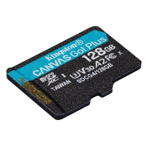 Kingston Scheda Micro SDXC 128GB UHS-I U3 V30 Classe 10 200MB/s Canvas Go Plus con Adattatore