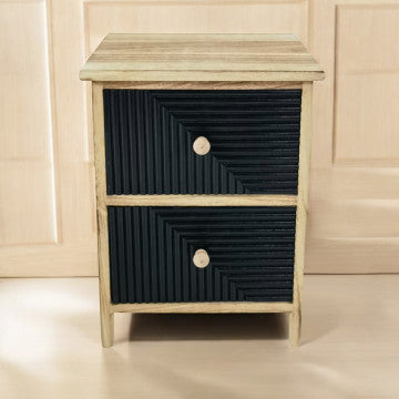 Mobiletto in legno con 2 cassetti - 34x25x43,5 cm