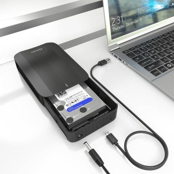 Aisens UltraData Custodia Esterna 3.5" USB-C - Fino a 5.0Gbps - Colore Nero