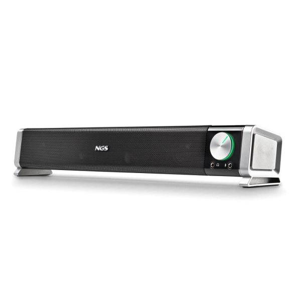 NGS SB500-BT Barra Sonora Bluetooth 20W - Alimentazione USB - Ingresso Jack e Microfono - Uscita Cuffie - Controllo Volume Integrato - Design Compatto - Colore Nero
