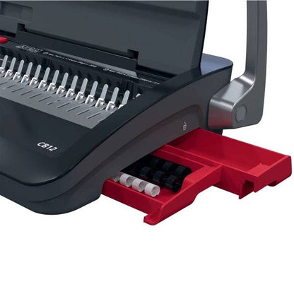 GBC CombBind CB12 Encuadernatrice Manuale a Spirale - Encuaderna fino a 165 Fogli A4 - Può Perforare fino a 14 Fogli - Veloce e Semplice da Usare - Colore Nero