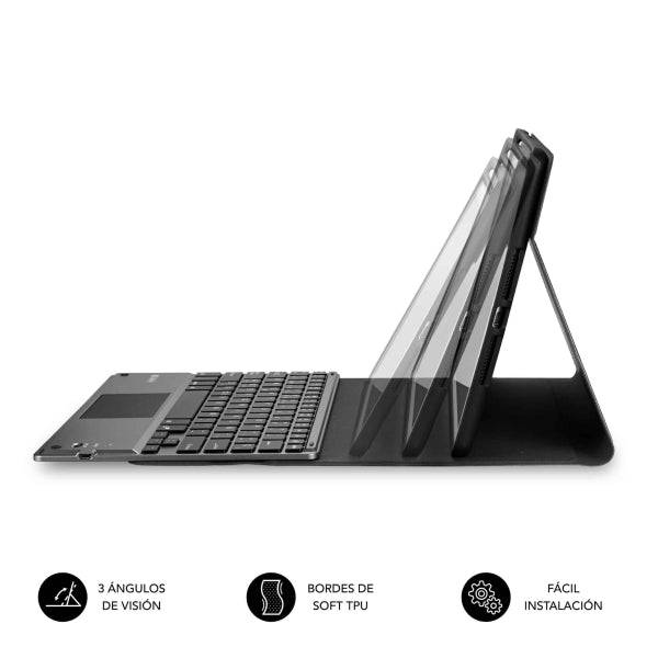 Subblim Custodia con Tastiera Esclusiva per iPad 10ª e 11ª Generazione 10.9" e 11" - Tasti Retroilluminati - Bluetooth - TouchPad - Colore Nero