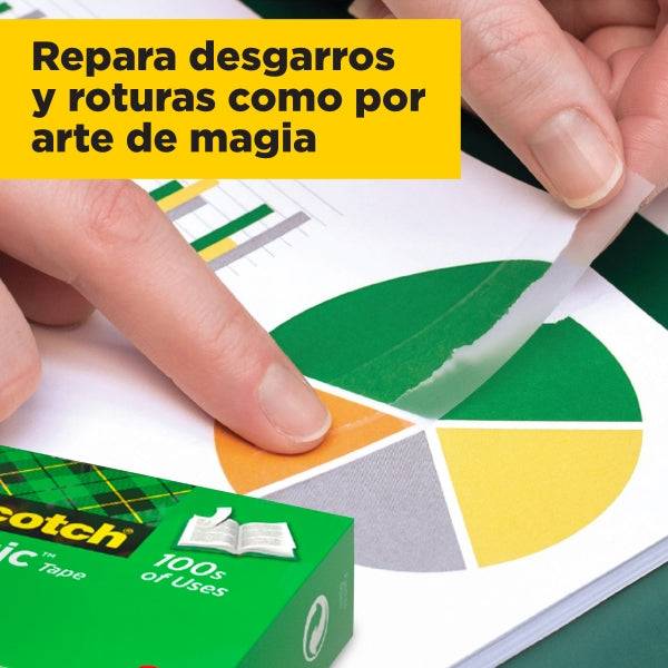 Scotch Magic Confezione Risparmio di 14 Nastri Adesivi Invisibili 19mm x 33m - Colore Trasparente