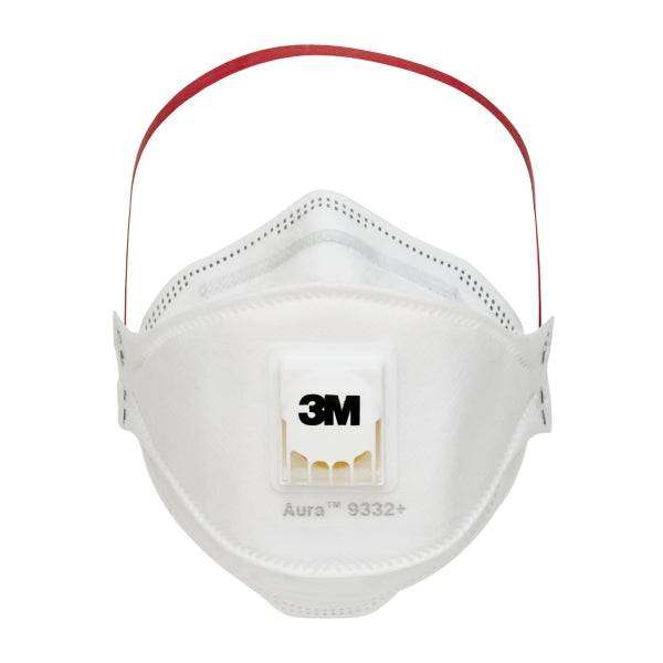 3M Aura Comfort Cool Flow Confezione di 5 Mascherine per Particolato FFP3 - Monouso - con Valvola - per Alti Livelli di Particolato - Colore Bianco