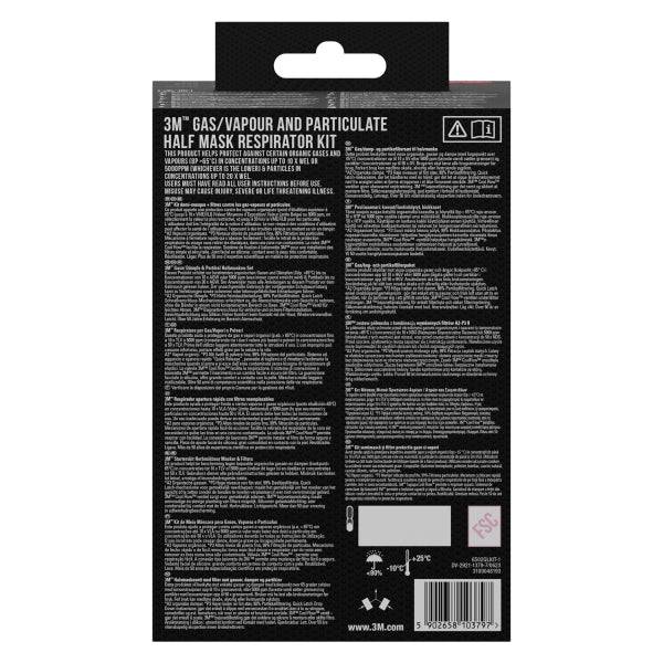 3M Mascherina a Mezza Maschera - Filtri Non Inclusi - Riutilizzabile - Formato Medio - Colore Grigio