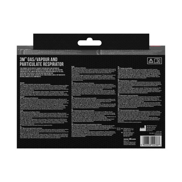 3M Mascherina di Protezione Semifacciale - Filtri Integrati - Protezione Combinata - Riutilizzabile - Colore Blu/Bianco