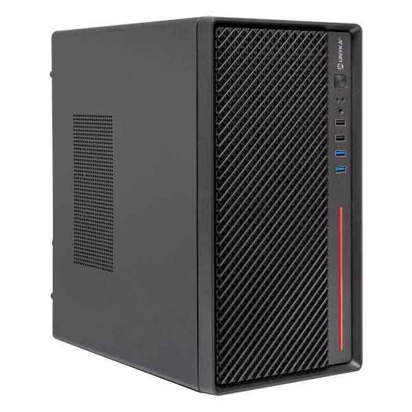 Unykach Numen 300 Pro Case Tower Micro ATX, Mini ITX - Supporto HDD 2.5", 3.5" - USB 2.0, 3.0 e Audio - Colore Nero