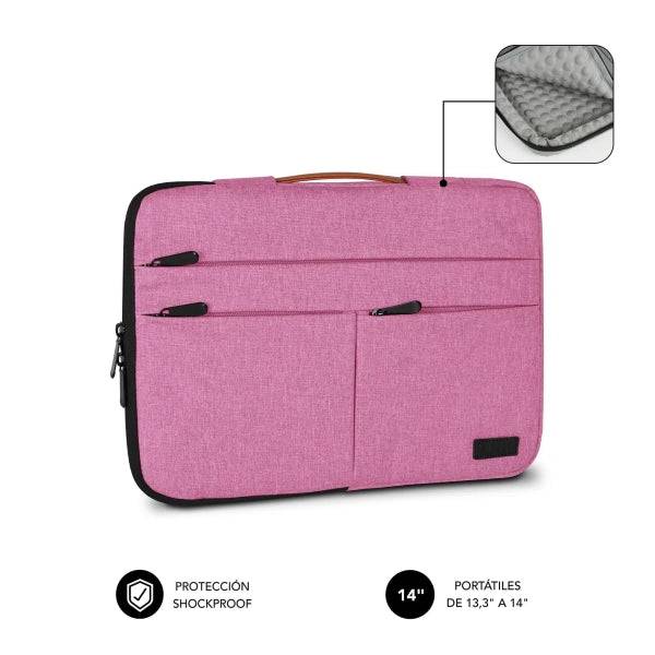 Subblim Custodia Air Padding 360 Portatile da 13.3" a 14" - Protezione 360° con Air Padding - Tasche Molteplici - Resistente e Duratura