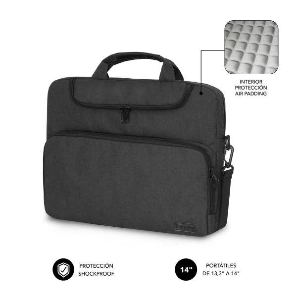 Subblim Valigetta per Portatili fino a 14 Pollici - Protezione Air Padding - Poliestere Oxford Resistente - Idrorepellente