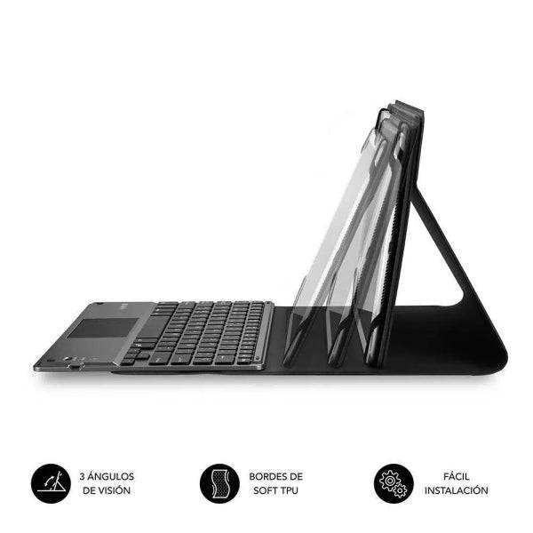 Subblim Tastiera Bluetooth Estraibile - Cover Universale 9-10.1" - Design Ultrasottile - Supporto Regolabile - Touchpad - Sistema Magnetico - Resistente e Adattabile - Wireless - Bluetooth - Colore Nero