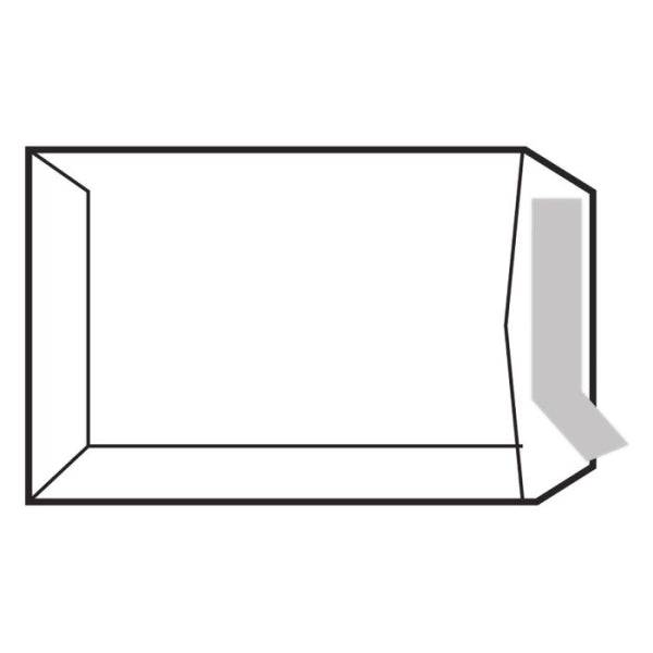 Sam Confezione di 250 Buste di Carta Offset 100grs - Misure 229x324mm - Autoadesive con Striscia di Silicone - Colore Bianco