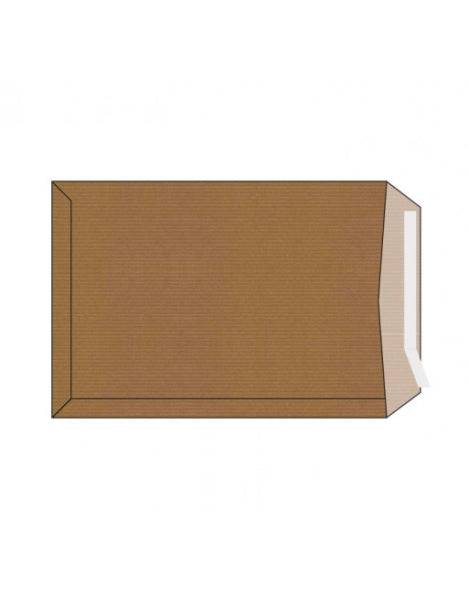 Sam Confezione di 250 Buste di Carta Kraft 90grs - Misure 250x353mm - Autoadesive con Striscia di Silicone - Colore Marrone
