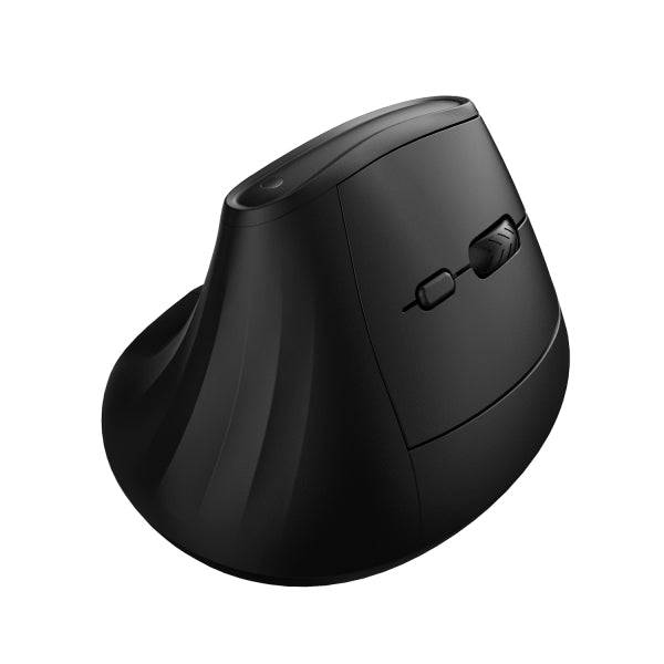 Ewent Mouse Wireless - 4000dpi - Ricevitore USB-A 2.4Ghz - Bluetooth 5.1 - Ergonomico - 6 Pulsanti - Impugnatura Verticale - Colore Nero