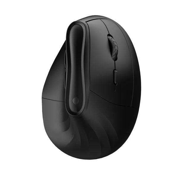 Ewent Mouse Wireless - 4000dpi - Ricevitore USB-A 2.4Ghz - Bluetooth 5.1 - Ergonomico - 6 Pulsanti - Impugnatura Verticale - Colore Nero