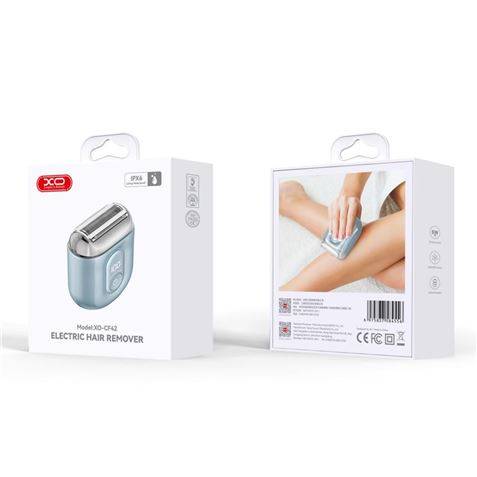 XO CF42 Epilatore Elettrico - Batteria 450mah - Lame in Acciaio - IPX6 - Colore Blu