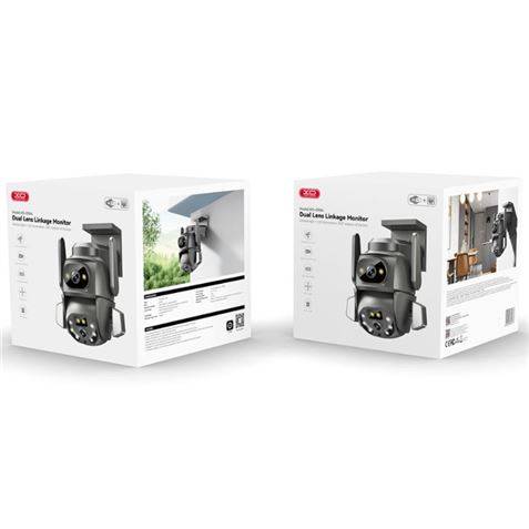 XO CR04 Telecamera Sorveglianza WiFi - FullHD - Rilevamento Movimento - Visione Notturna - Audio Bidirezionale - Colore Nero