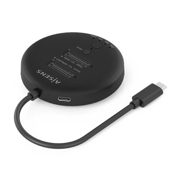 Aisens ASDS-2M2N05 Stazione Docking Doppio Vano M.2 NVME a USB-C 3.2 Gen2x2 - Clone - Colore Nero