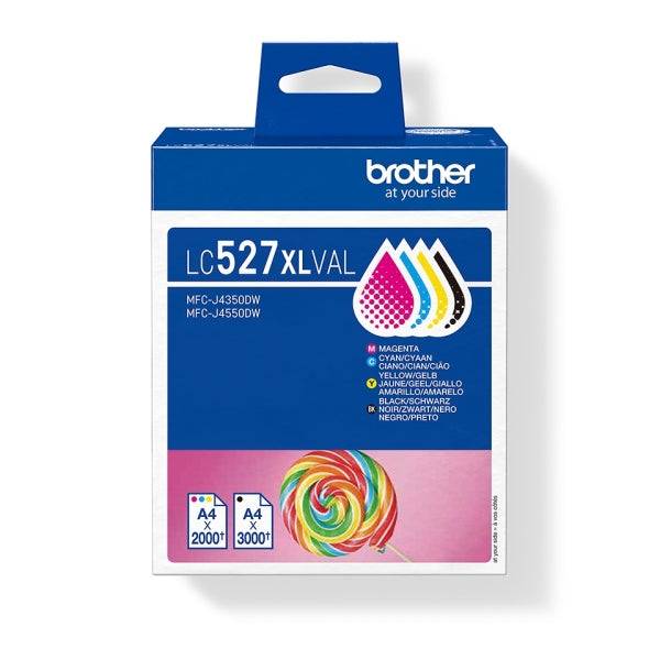 Brother LC527XL Confezione 4 Cartucce d'Inchiostro Originali - LC527XLVAL
