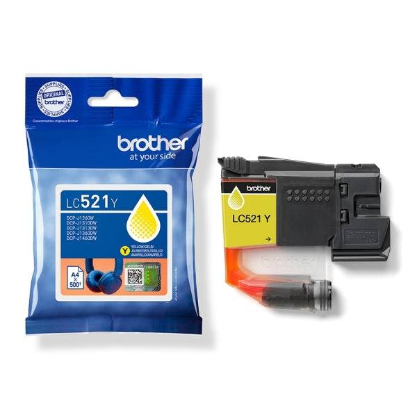 Brother LC521 Giallo Cartuccia d'Inchiostro Originale - LC521Y