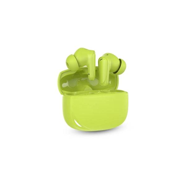 Cuffie Wireless True Wireless SPC Boost Buds - Cancellazione Rumore - 4 Microfoni - Controllo Tattile - Google Fast Pair - Colore Verde Lime