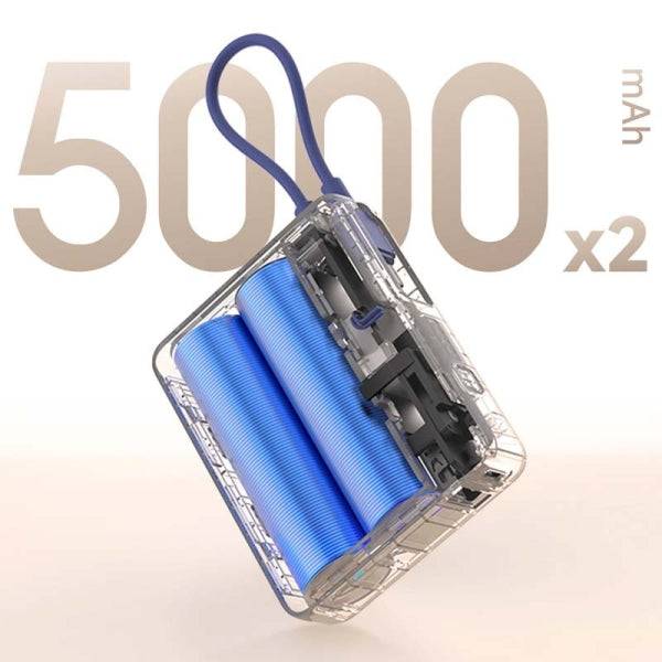Xiaomi Tan GL Powerbank 10000 mAh - 33W - Cavo Integrato - Ricarica Rapida - Molteplici Strati di Protezione - Colore Beige