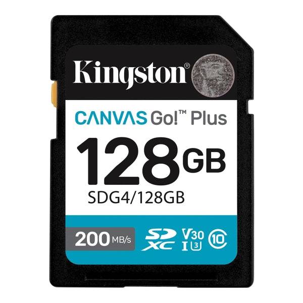 Kingston Scheda SDXC 128GB UHS-I U3 V30 Classe 10 200MB/s Canvas Go Plus