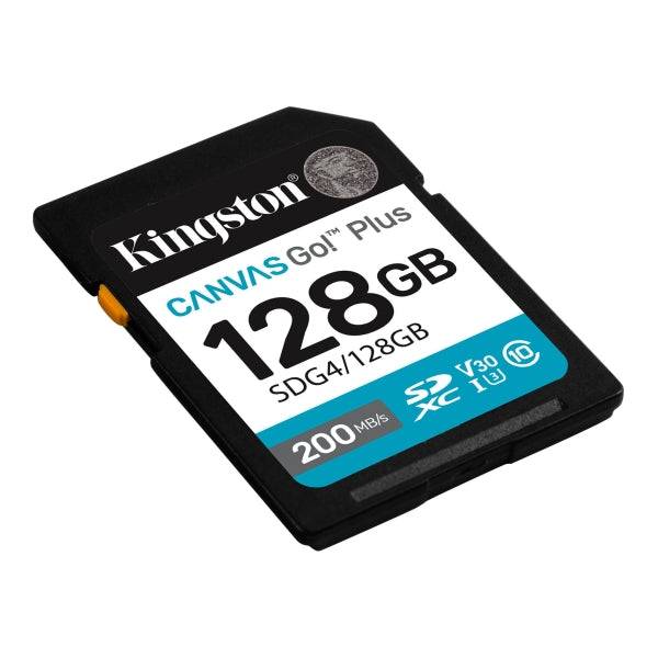 Kingston Scheda SDXC 128GB UHS-I U3 V30 Classe 10 200MB/s Canvas Go Plus