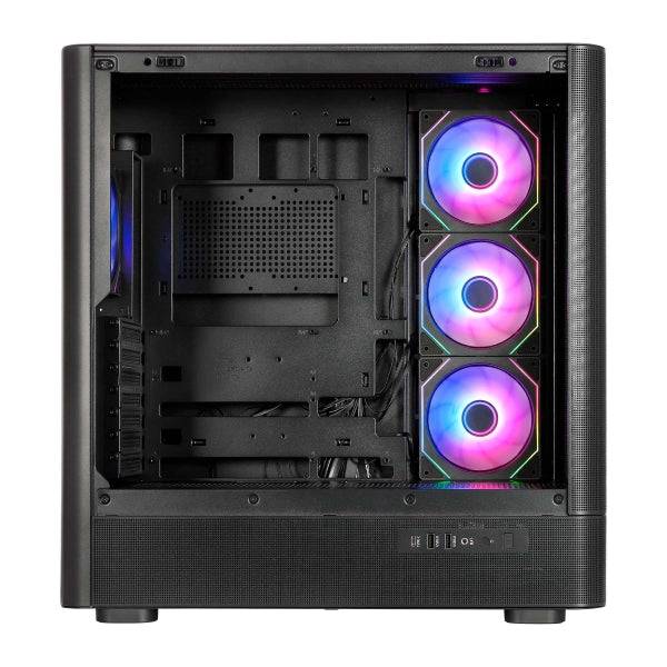 Abysm Danube Sava H500 II Caja Torre ATX, ITX, Micro ATX - Lateral de Cristal Templado - 3.5" y 2.5" - USB-A, USB-C y Audio - 4 Ventiladores ARGB Instalados - Soporta Refrigeracion Liquida