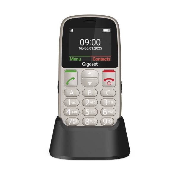 Gigaset GL395 Telefono Cellulare per Anziani Schermo 2.2" - IP44 - Base di Ricarica