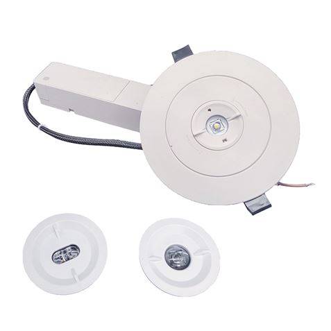 Elbat Luce di Emergenza Incassata - 330 Lumens - 6000K - 2W - Luce Fredda - 3 Ore di Autonomia - Batteria al Litio