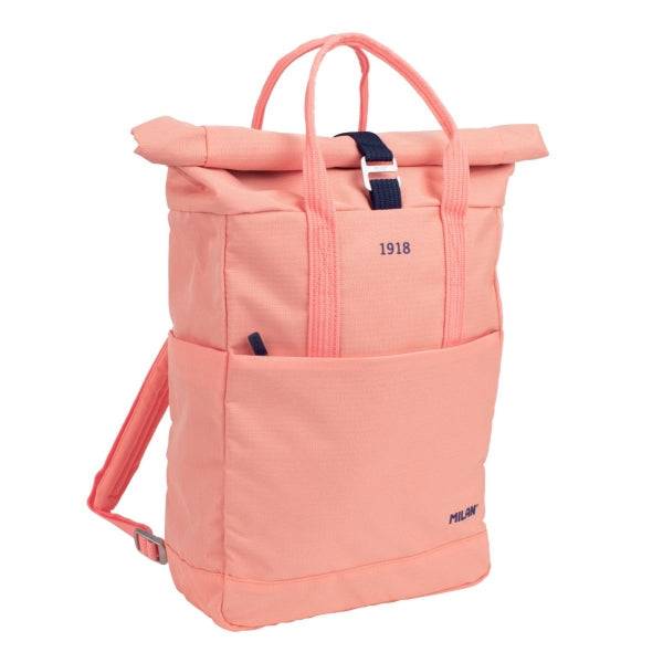 Milan Collezione 430 Zaino Urbano 10L - Chiusura Superiore Arrotolabile - 2 Tasche Laterali - Tasca Posteriore Imbottita - Maniglie Regolabili